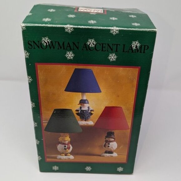 NEW VTG North Pole Express Small Snowman Girl Snowgirl C7 Light Lamp Electric - Picture 9 of 11